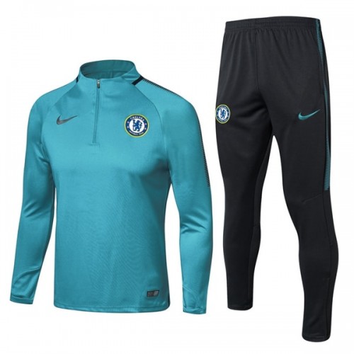 Chelsea Sweat de Treino Conjunto 2017-18 Azul Claro Chelsea Sweat de Treino Conjunto 2017-18 Azul Claro